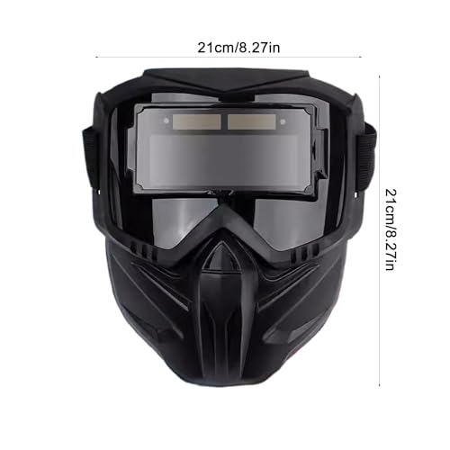 Auto Darkening Welding Helmet, Anti-Glare Welding Masque with Large View, Breathable Heat-Insulating Full Cover Headgear for Eye Protection, (Black) (Abs)