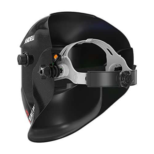 ANDELI 本当の色を映す ソーラーパワー 自動遮光溶接面 - 遮光度4/9-13 TIG 半自動 アーク溶接に対応溶接ヘルメット 溶接マスク　電池交換可能