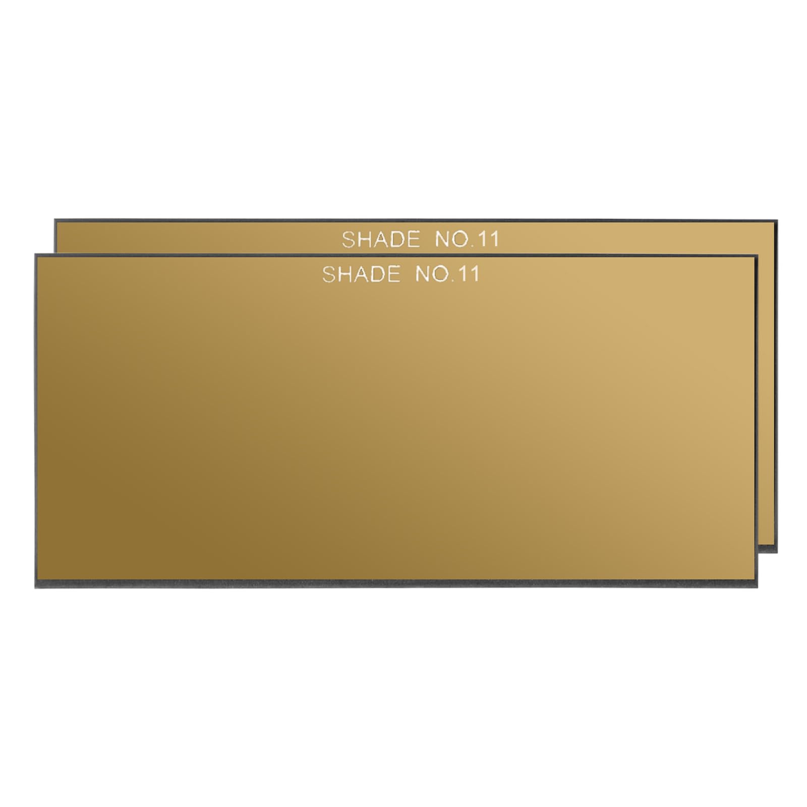 PATIKIL 金色溶接ガラスレンズシェード11 2パック2"×4.25"強化ヘルメットフィルター暗くするガラス溶接フードレンズ 溶接ヘルメットフードカバー交換用