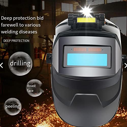 溶接面 自動遮光 本当の色 自動遮光溶接面 光学クラス MIG 溶接に対応溶接ヘルメット 超軽量 溶接マスク 溶接ヘルメット ヘッドライトが付い