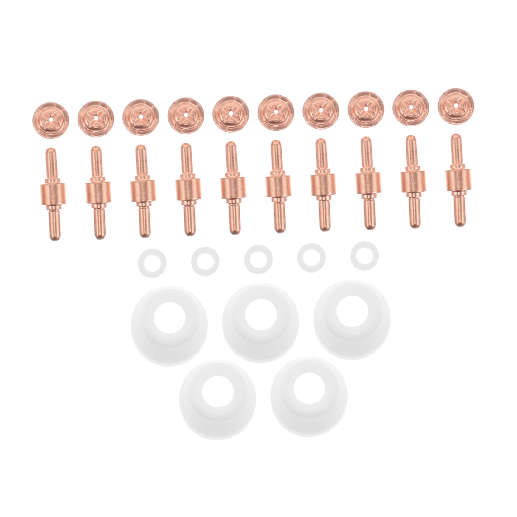 LIFKICH 1 セット プラズマ切断アクセサリ プラズマ電極ノズルチップ プラズマ切断消耗品キット プラズマカッターのスペアパーツ プラズマ切断ノズル 電極先端ノズル ハンドヘルド溶接機 金属