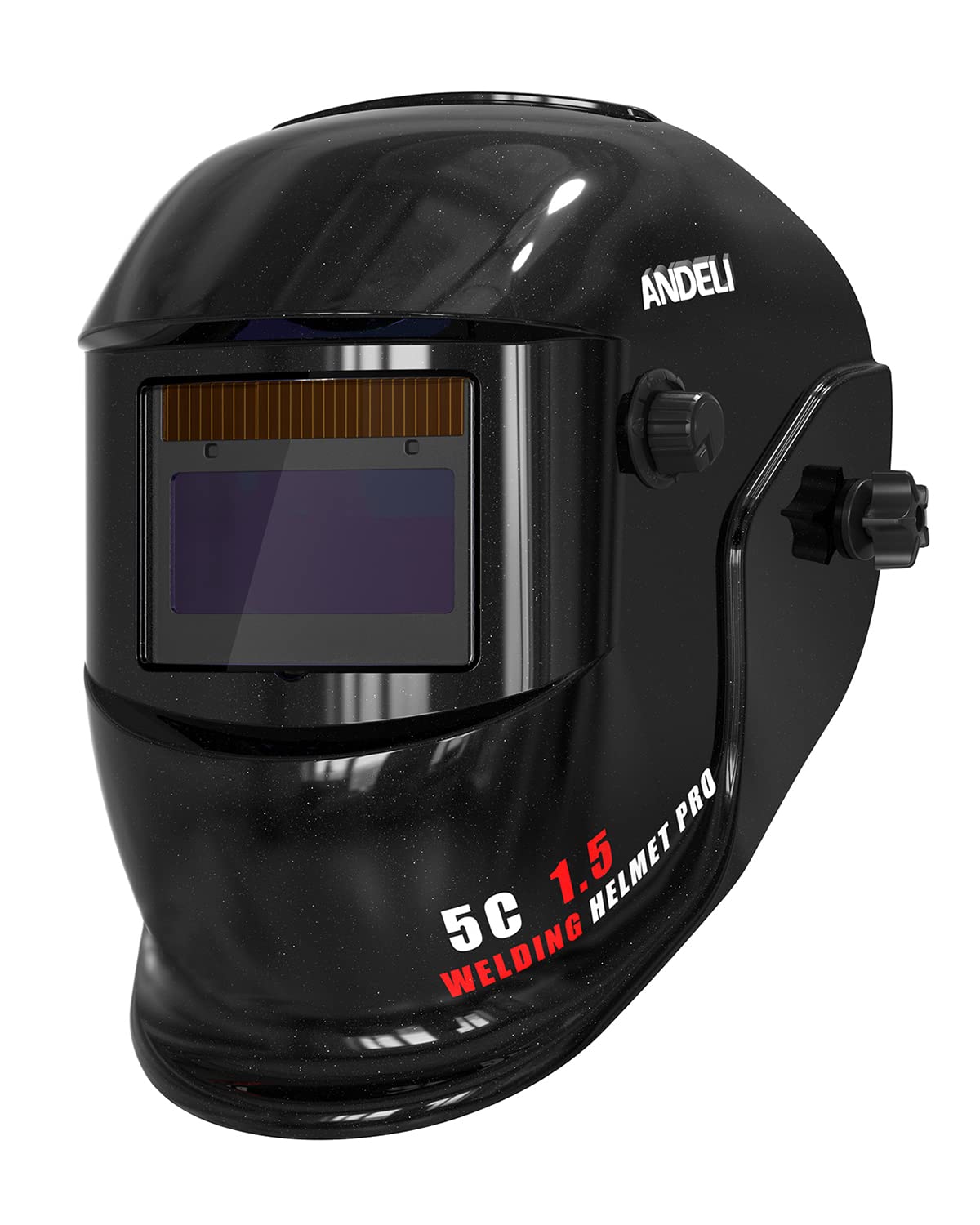 ANDELI 本当の色を映す ソーラーパワー 自動遮光溶接面 - 遮光度4/9-13 TIG 半自動 アーク溶接に対応溶接ヘルメット 溶接マスク　電池交換可能